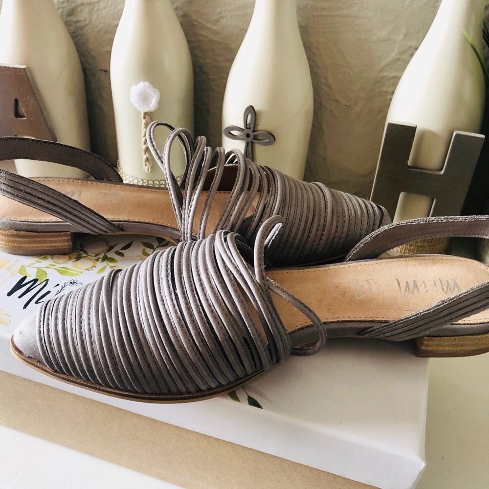 NWT‼️ Mi.iM Leather Gray Sandals